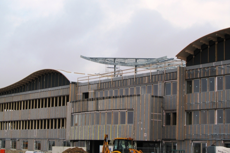 Construction d'une centrale photovoltaïque sur le collège de Veauche 2010