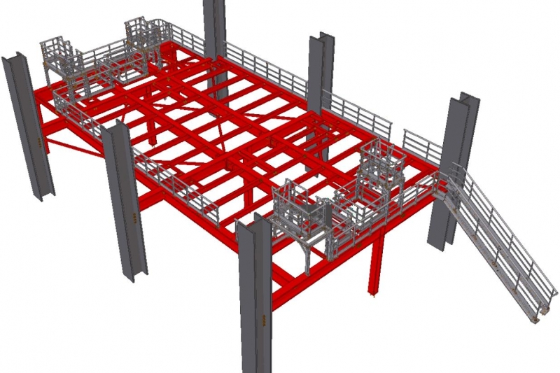 Construction d'une plateforme centrale sur l'EPR de Flamanville 2009